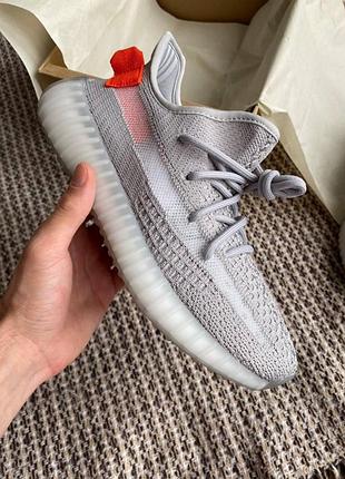 Сірі жіночі кросівки adidas yeezy boost 350 адідас ізики тканеві для жінок