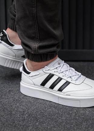 Adidas ivypark sleek 72 мужские кроссовки удобные, легкие, с кожей сеткой, белые