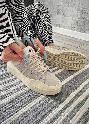 Жіночі кросівки adidas forum low x bad bunny замшеві для жінок повсякденні адідас 39