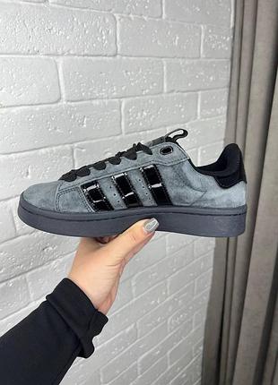 Adidas campus grey/white женские кроссовки замшевые адики для женщин серые 41