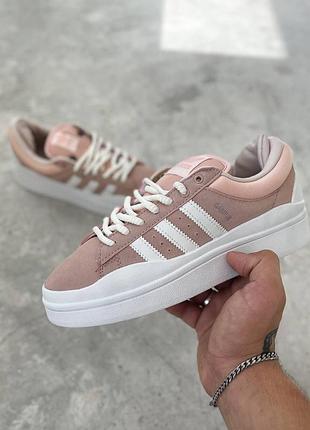 Кроссовки adidas campus x bad bunny розовые для женщин адидас кампус бед бани замшевые повседневные 38