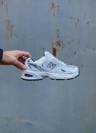 New balance 530 кроссовки для мужчин удобные легкие белые кожа/сетка ньюбики