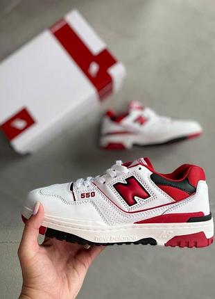 Кроссовки new balance 550 для женщин белые стильные ньюбики повседневные