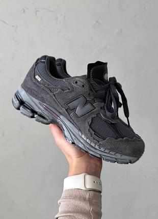Кросівки new balance 2002r сірі замшеві стильні для жінок повсякденні нью беланс
