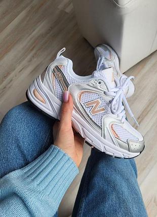 Женские белые кроссовки new balance 530 с сеткой для женщин стильные повседневные 40