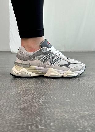 Нью беланс 9060 кроссы для женщин замшевые серые женские new balance 38