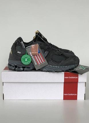 New balance 2002r жіночі кросівки чорні замшеві стильні для жінок