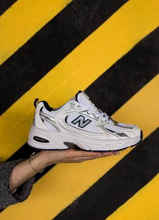 Женские кроссовки new balance 530 белые с сеткой стильные для женщин 530