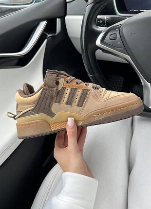 Кросівки adidas forum x bad bunny адідас для чоловіків зручні легкі списки бежеві 41