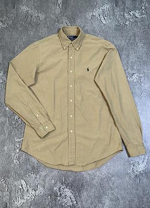 Сорочка polo ralph lauren m розмір оригінал відмінний стан, бежева