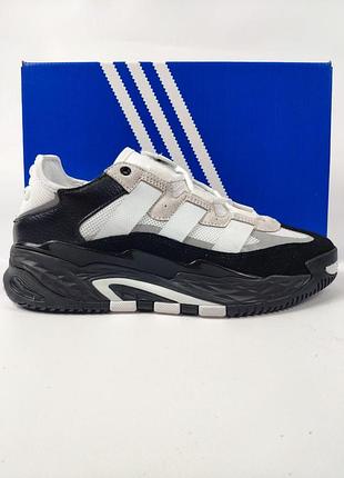 Кроссовки adidas niteball белые для мужчин удобные кеды адики кожа