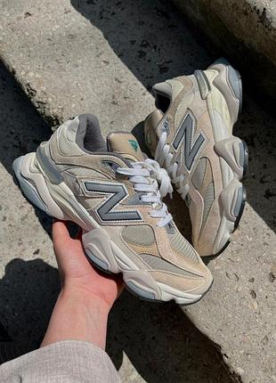Кроссовки new balance 9060 бежевые, женская модель с уникальным дизайном 41