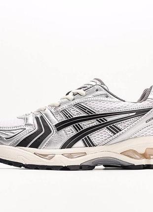 Кроссовки asics gel-kayano 14 black silver для спорта и прогулок, женские кросовки асикс