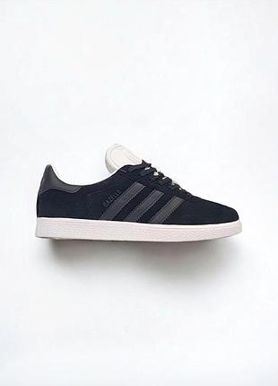 Чоловічі кросівки adidas gazelle кроси адідас газель для чоловіків кеди адіки зручні замша чорні