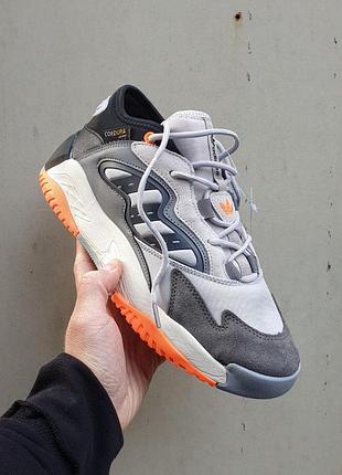 Кроссовки adidas streetball адики удобные для мужчин замша/кожа серые