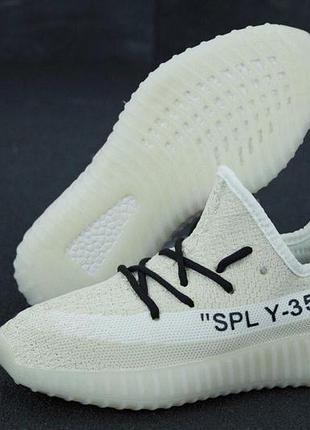 Женские adidas yeezy boost 350 белые легкие и удобные кроссовки для женщин