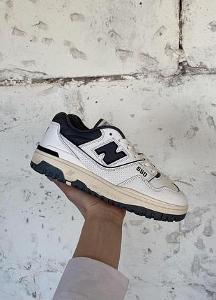 Мужские кроссовки new balance 550 белые, для спорта и повседневной носки нью баланс 550