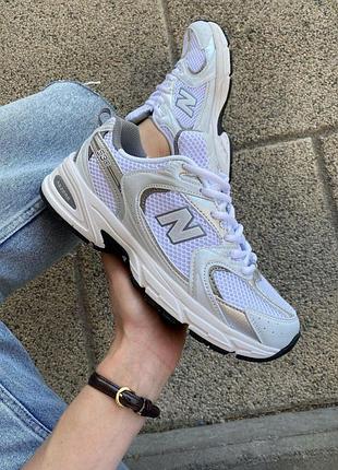 Кроссовки new balance 530 белые стильные для женщин повседневные