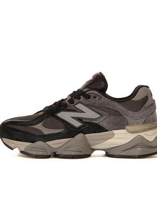 Замшеві жіночі кросівки new balance 9060 чорного кольору нью беланс