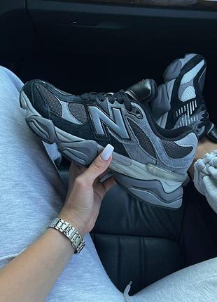 Кроссовки new balance 9060 black женские, качественные спортивные кроссы нью баланс 41