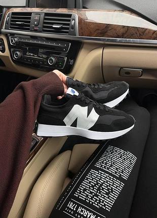 Жіночі кросівки new balance 327 чорні замшеві для жінок стильні повсякденні