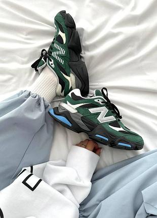 Зелені замшеві кросівки new balance 9060 для жінок нью беланс жіночі