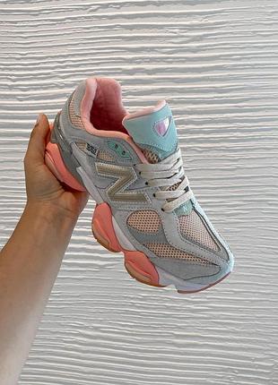 Кроссы для женщин замшевые цвета baby shower blue new balance 9060 нью беланс 38