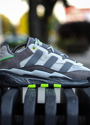 Кроссовки adidas niteball черные для мужчин удобные текстиль/кожа