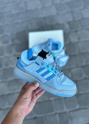 Женские кроссовки adidas forum low x bad bunny мятные для женщин замшевые 45