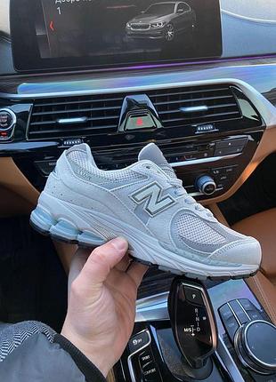 Женские кроссовки new balance 2002r белые удобные сетка\кожа 40
