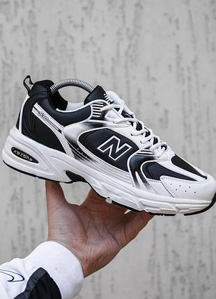 New balance 530 для мужчин удобные легкие белые кожа/сетка кроссы ньюбики 43