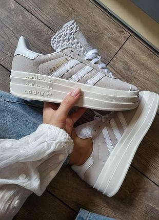 Женские кроссовки и кеды adidas gazelle bold grey замшевые демисизонные адидас 38