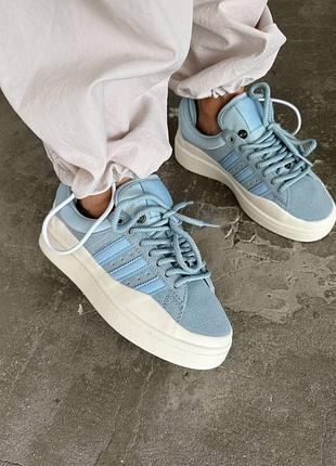 Жіночі кросівки adidas campus x bad bunny замшеві для жінок адідас кампус бід бані повсякденні модні 38