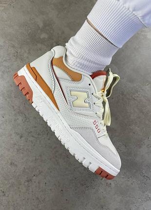 Женские кроссовки new balance 550 бежевые стильные для женщин повседневные ньюбики
