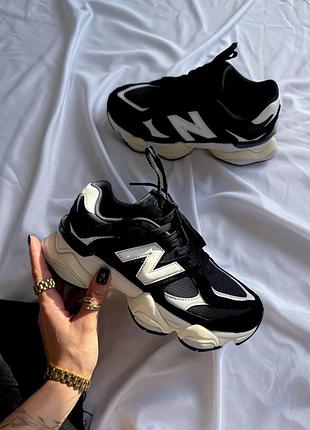 Женские кроссовки new balance 9060 black, черные кроссовки с амортизацией new balance 41