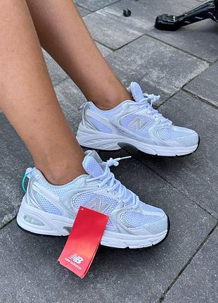 Кроссовки new balance 530 белые кожаные для женщин с кожаным материалом 38