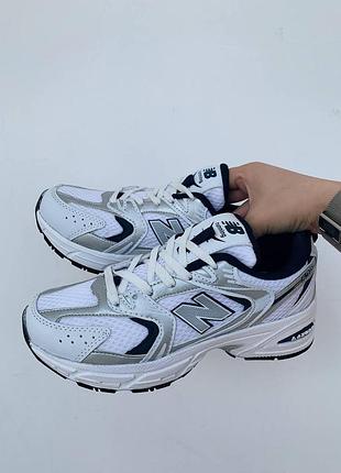 Женские кроссовки new balance 530 белые с сеткой для женщин стильные 37
