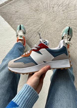Жіночі кросівки new balance 327 сірі замшеві стильні для жінок