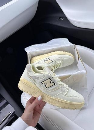 Кросівки new balance 550 для жінок білі шкіра стильні повсякденні нью беланс ньюбики