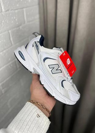 Женские кроссовки new balance 530 белые с сеткой для женщин стильные 530 37