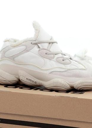 Кроссовки adidas yeezy boost 500 белые легкие тканевые изики для женщин стильные адидас 38