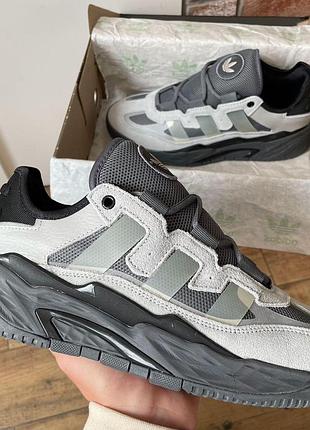 Кроссовки adidas niteball белые кеды адики для мужчин кожа удобные 42
