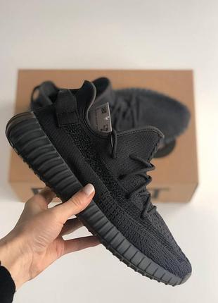 Мужские кроссовки adidas yeezy boost изики для мужчин черные стильные легкие ткань кроссы 43