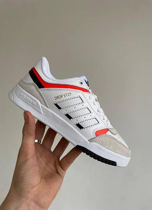 Жіночі кросівки adidas drop step білі для жінок легкі шкіряні модні адідас