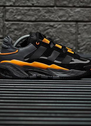 Мужские кроссовки adidas niteball для мужчин черные стильные удобные повседневные