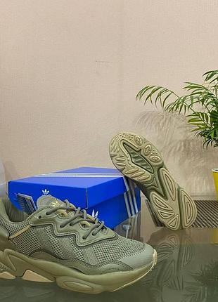 Чоловічі кросівки adidas ozweego зручні повсякденні текстиль сірі для чоловіків адіки легкі