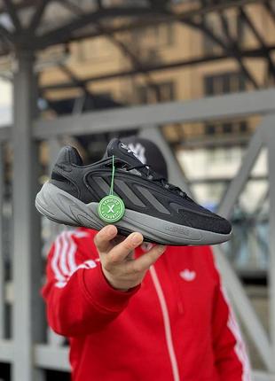 Мужские кроссовки adidas ozelia кроссы адидас для мужчин адики повседневные замша/сетка удобные стильные черн