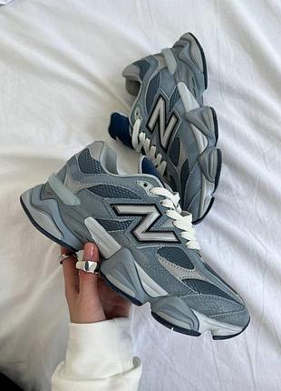Жіночі кросівки new balance 9060 сині замшеві нью беланс кроси для жінок