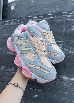 Жіночі кросівки baby shower blue new balance 9060 замшеві нью беланс