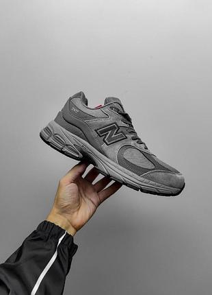 Мужские кроссовки new balance замшевые серые утепленные для зимы на зиму